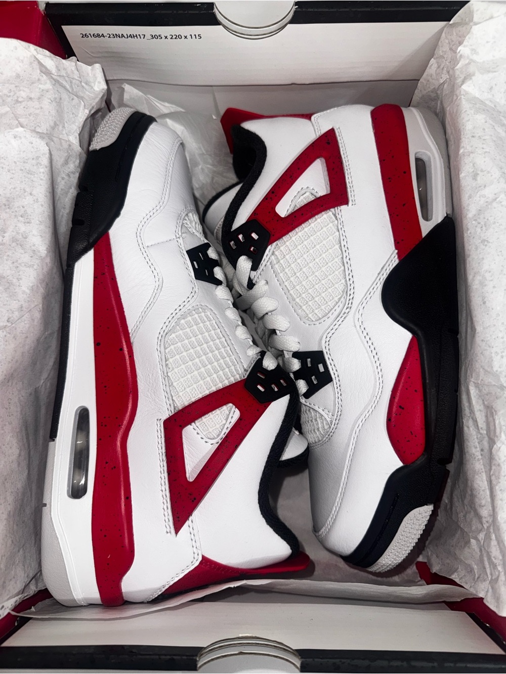 Jordan Air Jordan 4 Retro (GS) — White, Red, Black